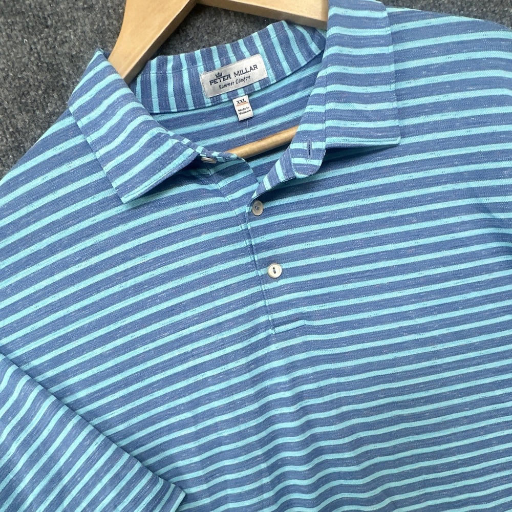 Peter Millar Men's Summer Comfort Golf Polos, Size 2XL, Striped